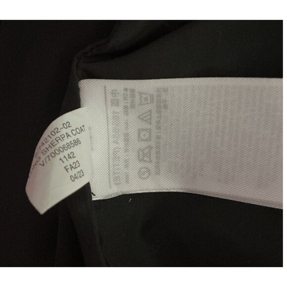 GAP Black Sherpa Coat Petite Small NWOT Long Button Front - Picture 4 of 10